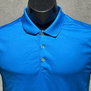 Nike Golf Dri-Fit Polo Shirt Men's X-Large Solid Blue